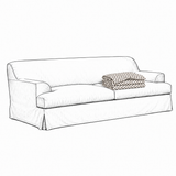 Trekk Frances 3-Seters Sofa Prikkete Svart