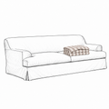 Trekk Frances 3-Seter Sofa Stripete Brun