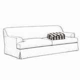 Trekk Frances 3-Seters Sofa Stripete Svart