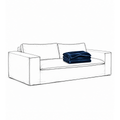 Klädsel Luca Grande 2-Sitssoffa Deep Blue