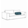 Cover Luca Grande 2-Seat Sofa Petrol