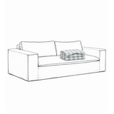 Trekk Luca Grande 2-Seters Sofa Stripete Lyseblå