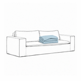 Cover Luca Original 2-Seat Sofa Baby Blue