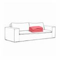 Klädsel Luca Original 2-Sitssoffa Coral