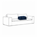 Klädsel Luca Original 2-Sitssoffa Deep Blue