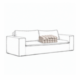 Trekk Luca Original 2-Seter Sofa Stripete Brun