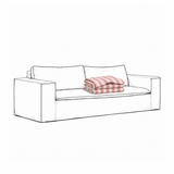 Cover Luca Original 2-Seat Sofa Stripe Coral