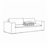 Cover Luca Original 2-Seat Sofa Stripe Blue