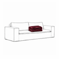 Cover Luca Original 2-Seat Sofa Ruby Red