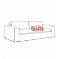 Cover Luca Grande 2-Seat Sofa Stripe Coral