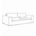 Klädsel Luca Grande 2-Sitssoffa True White