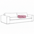 Trekk Til Luca Grande 3-Seters Sofa Dusty Pink