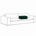 Trekk Luca Grande 3-Seter Sofa Emerald Green