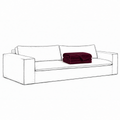 Cover Luca Grande 3-Seat Sofa Ruby Red