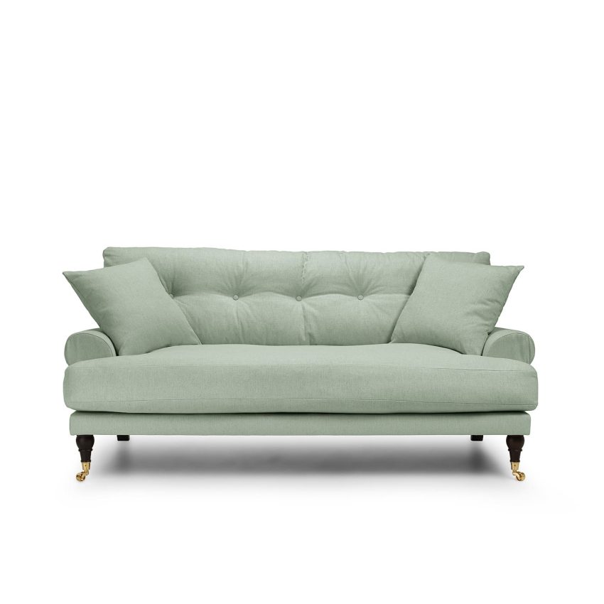 Blanca 2-Sitssoffa Pistage är en Howard-soffa i grön linne